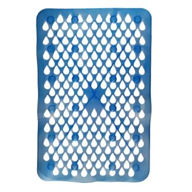 Imagem de Tapete Antiderrapante para Banheiro com Ventosas em PVC 47,5x30,5cm – Tapete de Segurança para Box e Piso Molhado(Azul)