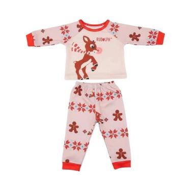 Imagem de Conjunto De Pijamas Com Estampa De Natal Para Bonecas De 18 Polegadas,