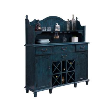 Imagem de Armário buffet aparador retrô armário de vinho armário montado na parede sala de estar armário de chá cozinha armário de armazenamento aparador (A)