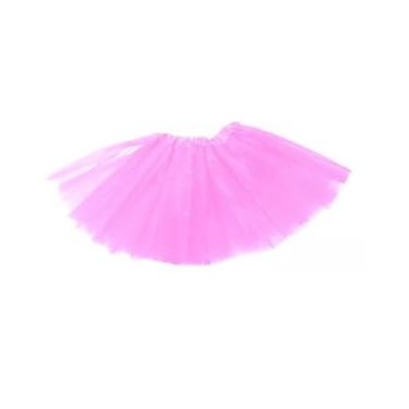 Imagem de Fantasia Borboleta Asa De Borboleta Fada com Tiara com Saia Volumosa De Tule com VarinhaDia das Crianças Infantil (Saia infantil 30cm - ROSA)