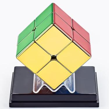 Imagem de Bukefuno Cyclone Boys 2 x 2 quebra-cabeça cubo refletivo magnético, versão magnética sem adesivo, 2 x 2 x 2 m, cubo mágico brilhante