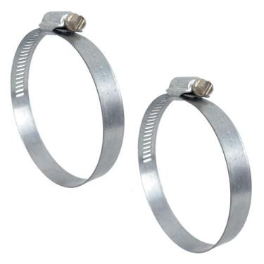 Imagem de Abraçadeira Aço Galvanizado Rosca Sem Fim 70X89 - 14MM - 2 UND Borrach