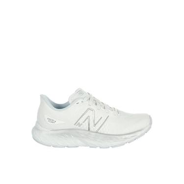 Imagem de New Balance Fresh Foam X Evoz V3 Tênis de corrida feminino, Branco/quartzo cinza/prata metálico, 5 Wide