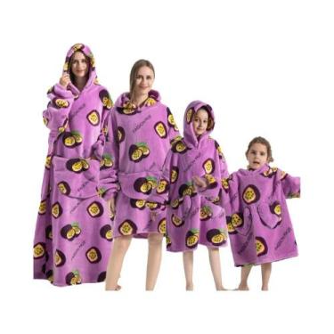 Imagem de Moletom Feminino Oversized Com Capuz De Sherpa, Quente E Aconchegante,