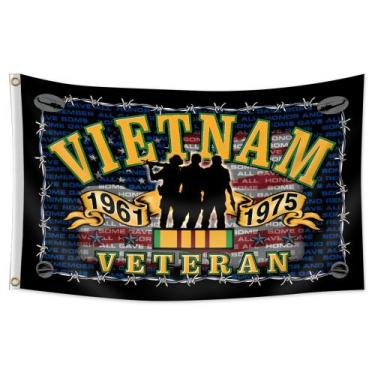 Imagem de Bandeira Veteranos do Vietnã 90x150 cm 100% poliéster - Yiweisai