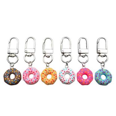 Imagem de Conjunto de chaveiros Donut, pacote com 6 para mulheres e homens, resi