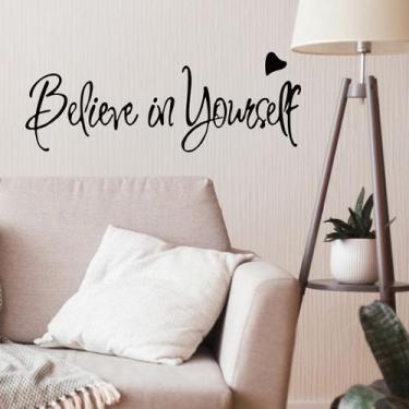 Imagem de Adesivos de parede Believe in Yourself Inspirational Decalque em vinil