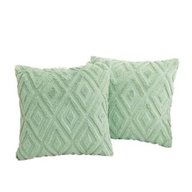 Imagem de Conjunto de fronhas Solid Color Diamond Plush 45x45 cm (conjunto de 2)