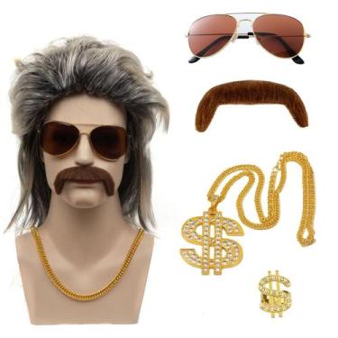 Imagem de Conjunto de perucas de Halloween Costume Punk Rock estilo anos 70 - yi