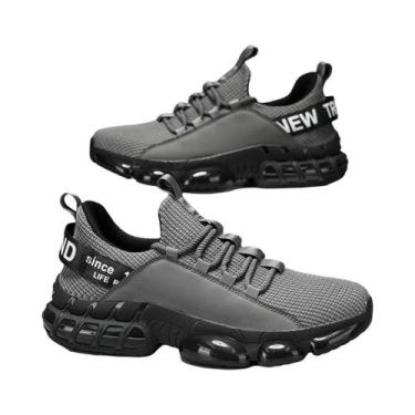 Imagem de Tênis Casuais Masculinos Confortáveis De Cano Baixo Com Cadarço E Bico