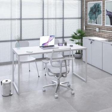 Imagem de Mesa de Escritorio Diretor Kuadra 150cm Est.Branca - Metalig