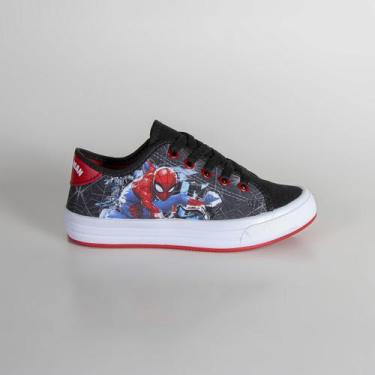 Imagem de Tênis Casual Infantil Disney Homem Aranha Msp02wisb Preto, Preto, Bran