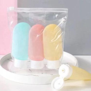 Imagem de Kit viagem com necessaire impermeável 3 frascos + 1 bolsa 4 peças - DL