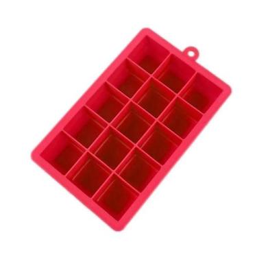 Imagem de Forma de Gelo De Silicone com 15 Cavidades Cubos 3cm VERMELHO - Ami