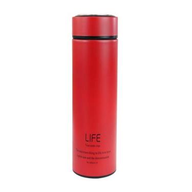 Imagem de Garrafa Isotérmica De Aço Inox Com Infusor 500ml - BF Brasil, VERMELHO