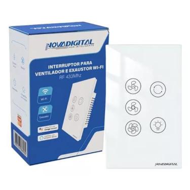Imagem de Interruptor Ventilador Exaustor Inteligente WiFi NovaDigital