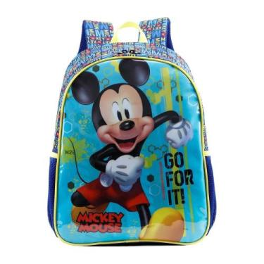 Imagem de Mochila de costas escolar infantil Mickey Xeryus Original, Azul, ùnico