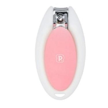 Imagem de Cortador De Unhas Infantil Bebê Pimpolho Higiene, Rosa Pastel