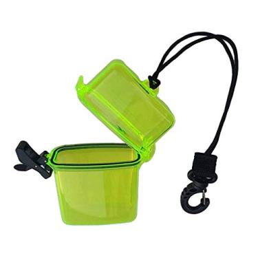 Imagem de Menolana Recipiente à prova d 'água + cordão para mergulho, snorkeling, caiaque – amarelo transparente