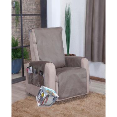 Imagem de Protetor Sofá Poltrona Amamentação Veludo / Aveludado Bege