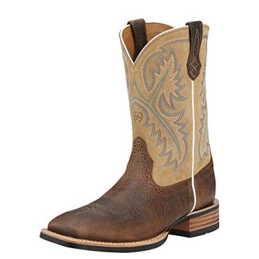 Imagem de Bota masculina Quickdraw Western da Ariat, Tumbled Bark/Beige, 7.5 Wide