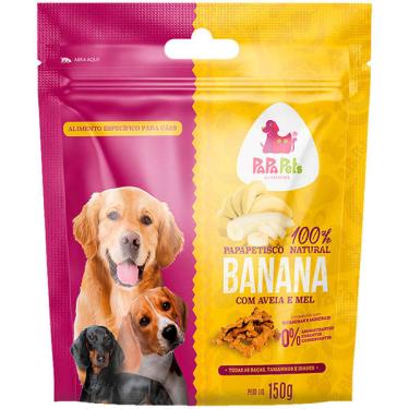 Imagem de Petisco Papapets Banana com Aveia e Mel para Cães - 150 g