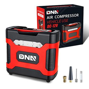 Imagem de DNA MOTORING TOOLS-00210 Inflador digital vermelho 12 V DC compressor de ar portátil com medidor de pressão para carros, bicicletas, motocicletas, bolas