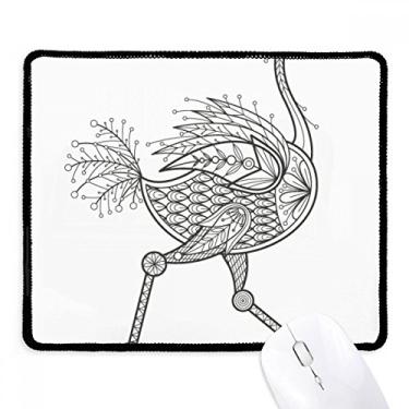 Imagem de Mouse pad longo para corrida com pintura de pássaro, tapete de borracha para jogos