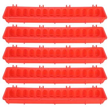 Imagem de Recipiente para alimentador de pássaros, 5 peças/conjunto de alimentador de pássaros, plástico para papagaios para estornos para pombos