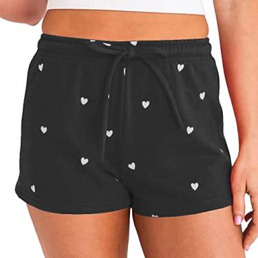 Imagem de Shorts femininos casuais verão shorts atléticos elásticos confortáveis shorts de cintura alta roupas de verão 2023, cinza, 3GG (cintura 92 cm)