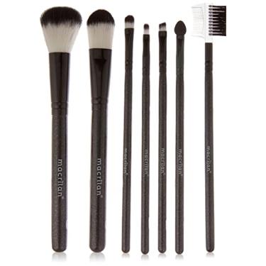 Imagem de Macrilan Kit Kp5-9A Com 7 Pincéis Para Maquiagem - Preto