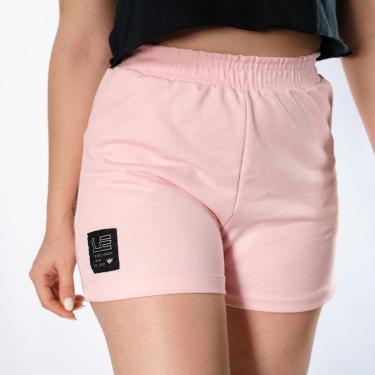 Imagem de Shorts Moletinho LW Crew Com Elástico Rosa Bebê-Feminino