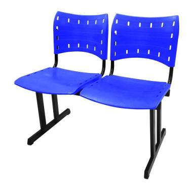 Imagem de Cadeira Iso Rp Longarina Polipropileno 2 Lugares Colorida - Mak Decor
