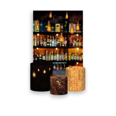 Imagem de Painel De Festa Vertical 1,50 x 2,20 + Trio De Capas Cilindro - Boteco