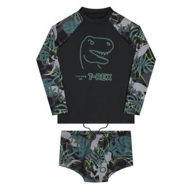 Imagem de Roupa Praia Proteção Solar Sunga Camisa Uv Infantil Juvenil - Aymee, P
