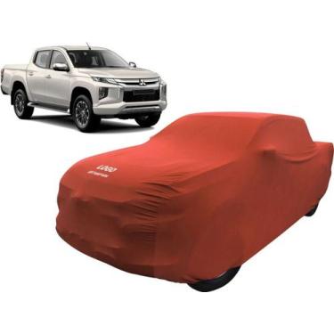 Imagem de Capa Automotiva Para Mitsubishi L200 Tecido Helanca Lycra - Mz, Vermel
