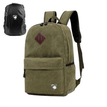 Imagem de Mochila Bolsa Juvenil Masculina Em Lona Resistente Dilinx, Verde