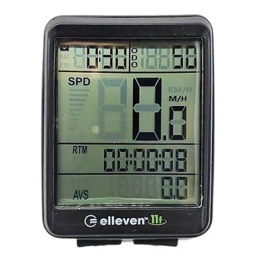 Imagem de Velocímetro Ciclocomputador Luz Led 11 Funções Sensor Com Fio - Elleve
