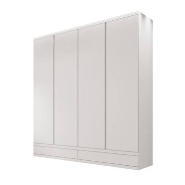 Imagem de Guarda-roupa  4 portas 5 gavetas MDF  Paris-Branco Bianchi