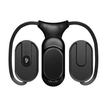 Imagem de FLCPJGV Ventilador de pescoço portátil para resfriamento de ar condicionado pessoal para acampamento ao ar livre, Preto