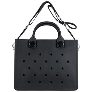 Imagem de Bolsa feminina de EVA para praia, impermeável, à prova de areia, leve, de secagem rápida, para natação, 27,7 x 21,6 x 7,6 cm, Preto, Medium, Bolsa feminina para viagens e praia