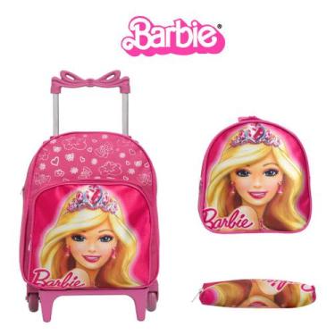 Imagem de Mochila Infantil Feminina de Rodinhas Creche Barbie Passeio - TOYS 2U