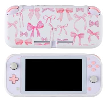 Imagem de Capa para Nintendo Switch Lite, acessórios de proteção, capa de silicone macio, compatível apenas com Switch Lite Pink Coquette Bow Anti-queda à prova de choque, protetor estético