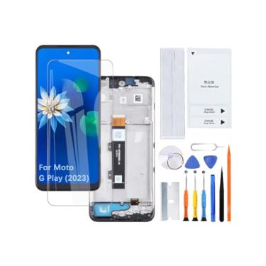 Imagem de Tela de exibição para Moto G Play (2023) XT2271-1 XT2271-3 XT2271-5 XT2271-4 Kit de montagem de tela LCD com moldura