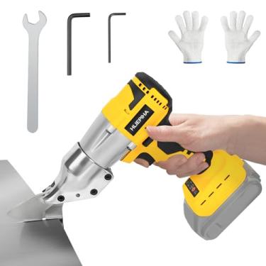 Imagem de HLiePiHa Tesoura De Chapa Metálica Sem Fio, Tesoura De Metal Elétrica Sem Escova Para Dewalt, Bateria De 20 V, Cabeça Giratória De 360 Graus, 2 Velocidades De Corte De Tesoura De Metal Variáveis Par