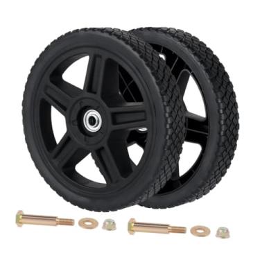 Imagem de IEUDNS Rodas de grama de grama 2x, parafusos porcas carrinhos de jardim de jardim de caminhão de caminhão de mão substituto Push grodas de grama para vagões, 10inch 25.5x4.5cm