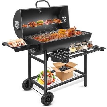 Imagem de Churrasqueira Bafo á Carvão, Ferramentas de Piquenique, Churrasqueira a Carvão Preta com Grelha