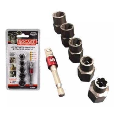 Imagem de Kit Extrator Saca Parafuso Porca Danificada 6 A 13mm Rocast