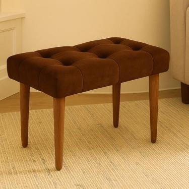 Imagem de Banco Estofado Puff Banqueta Luxo Quarto Casal Decoração - Casa e Requ