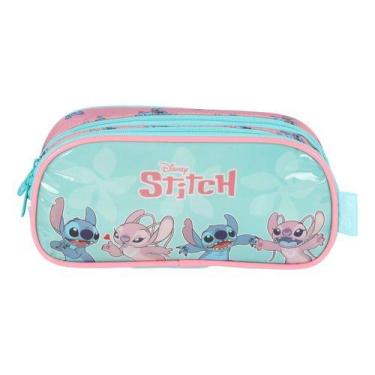 Imagem de Estojo Escolar Disney Stitch Meninas 2 Divisórias Original - Luxcel
